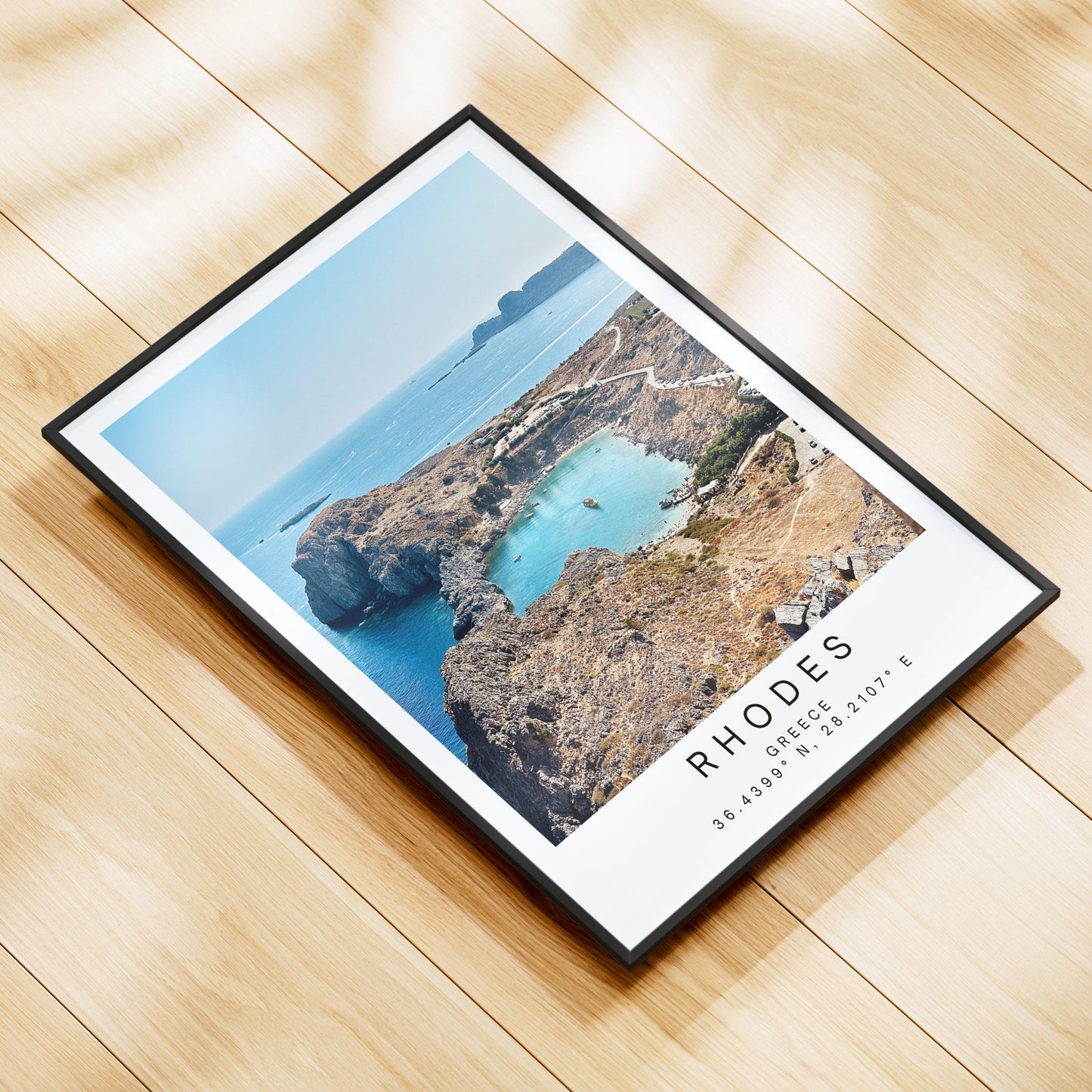 Rhodes Greece Travel Print - Lindos Acropolis Photography Wall Art Poster, Framed Personalized Greek Gift - Matthew Webb Photography
