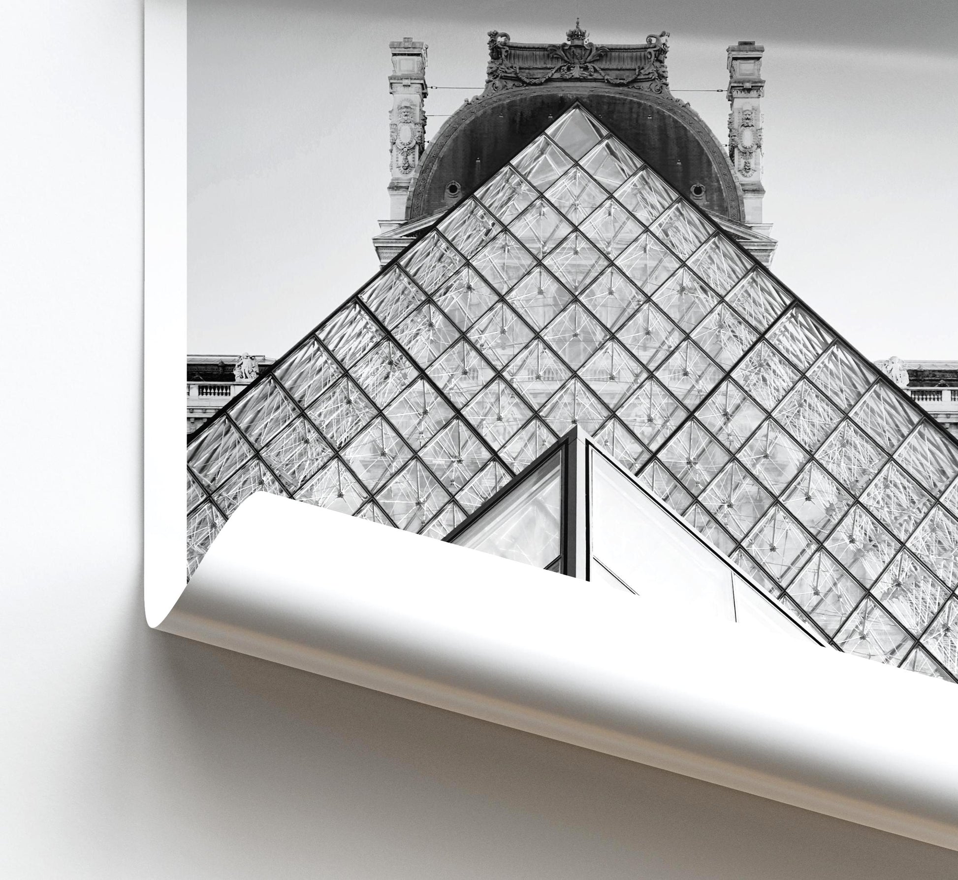 Louvre Print - Paris Wall Art, Black and White, French Architecture, Travel Photography Gift - Matthew Webb Photography