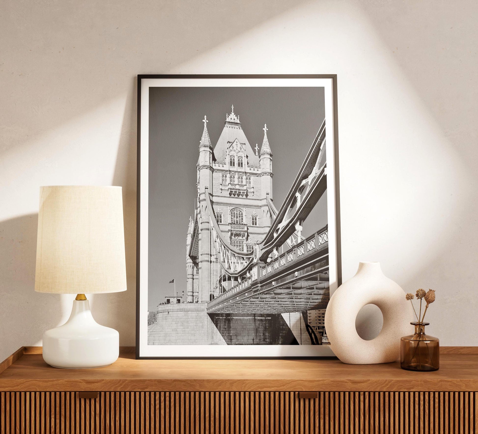 Tower Bridge Poster - Black and White London Wall Art, Photography Housewarming Gift - Matthew Webb Photography