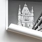 Tower Bridge Poster - Black and White London Wall Art, Photography Housewarming Gift - Matthew Webb Photography