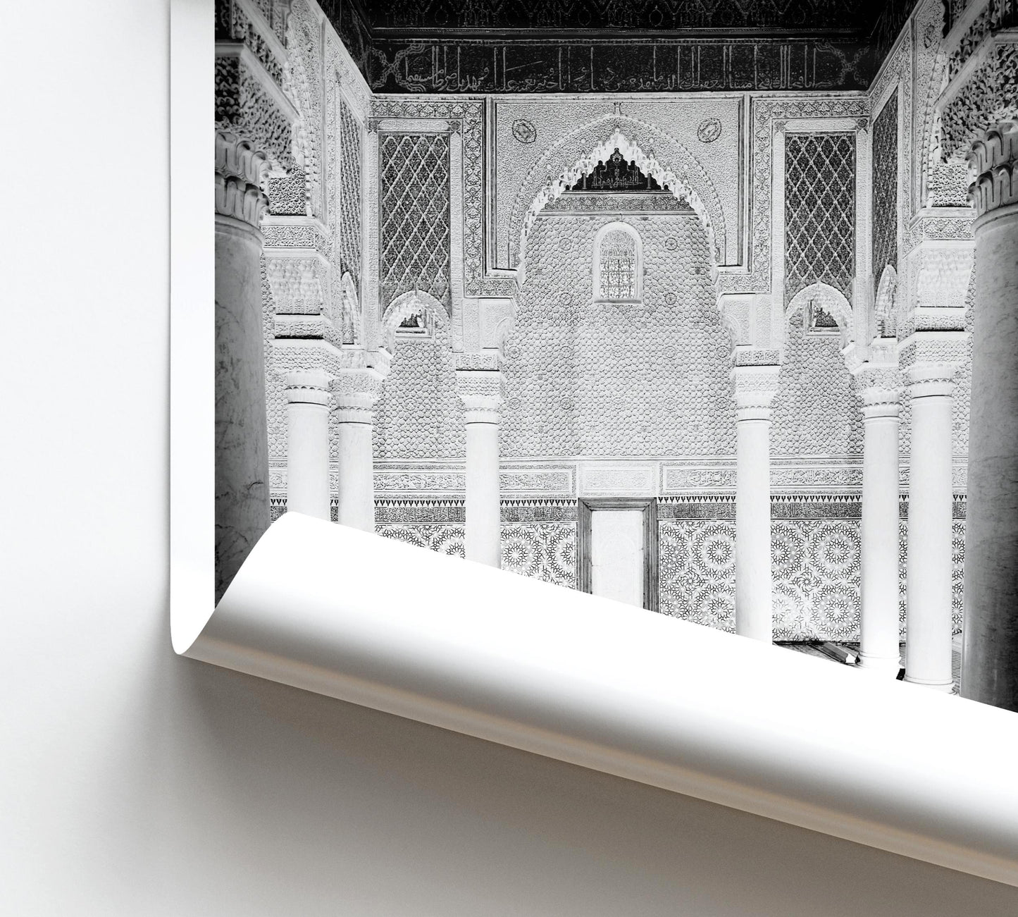 Saadian Tombs Print – Marrakech Wall Art Black and White Architecture Photography, Islamic Morocco Gift - Matthew Webb Photography