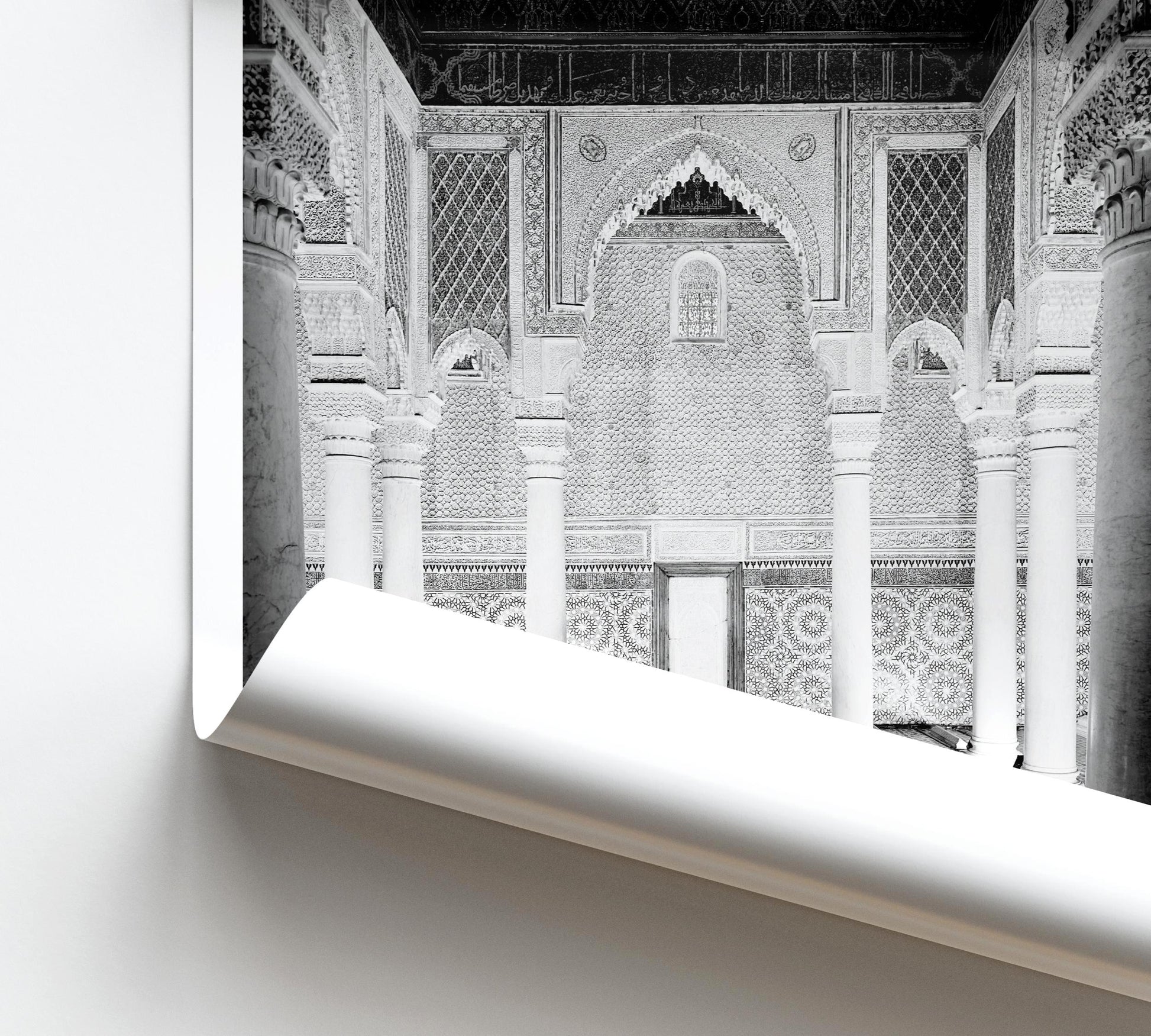 Saadian Tombs Print – Marrakech Wall Art Black and White Architecture Photography, Islamic Morocco Gift - Matthew Webb Photography