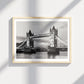 Black and White Tower Bridge Print - London Wall Art, Architecture, Photography, UK