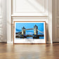 London Tower Bridge Travel Poster - UK England Photography Wall Art Print, Personalized gift - Matthew Webb Photography