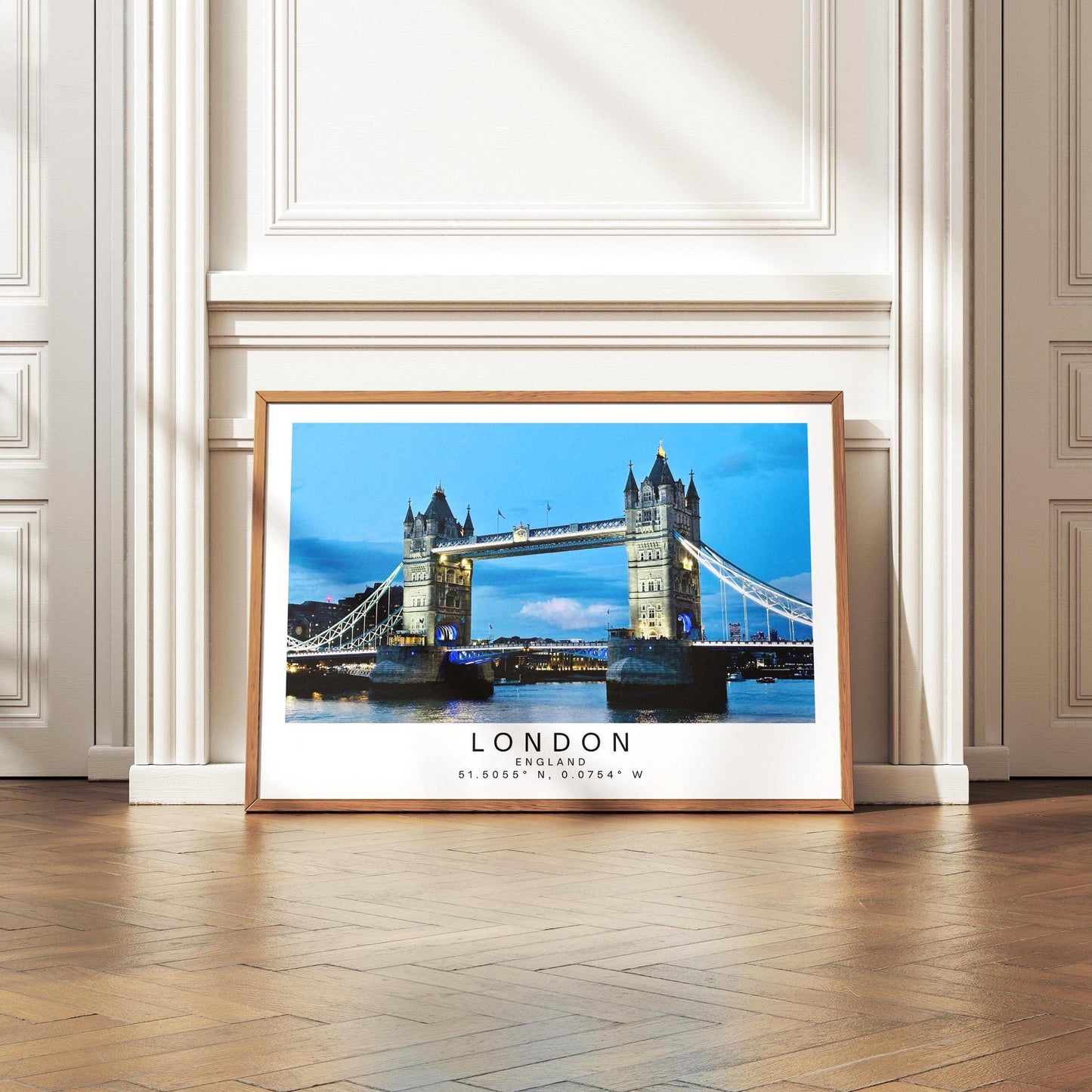 London Tower Bridge Travel Poster - UK England Photography Wall Art Print, Personalized gift - Matthew Webb Photography