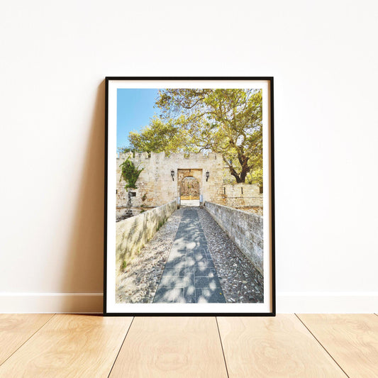 Rhodes Old Town Print - Greece Travel Photography, Framed Wall Art