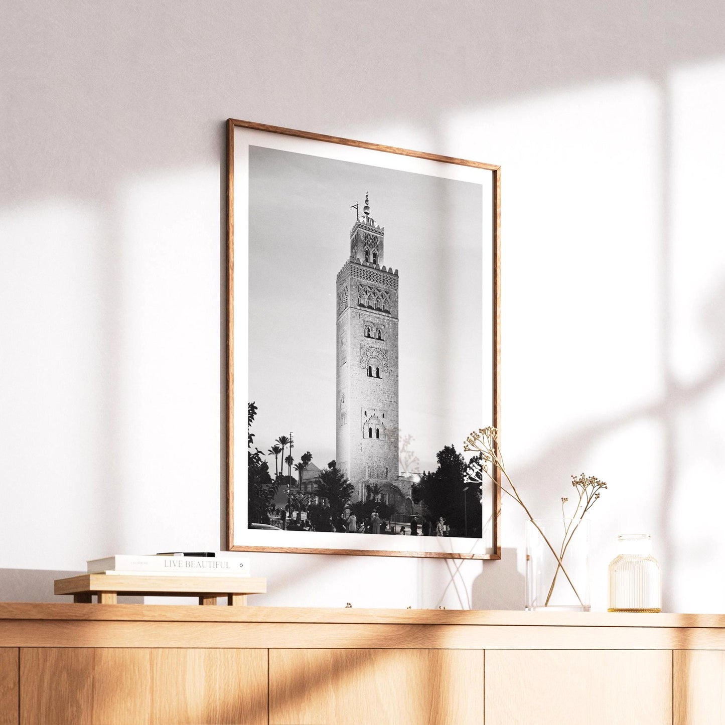 Koutoubia Mosque Print - Marrakech Architecture, Black and White Travel Photography - Matthew Webb Photography
