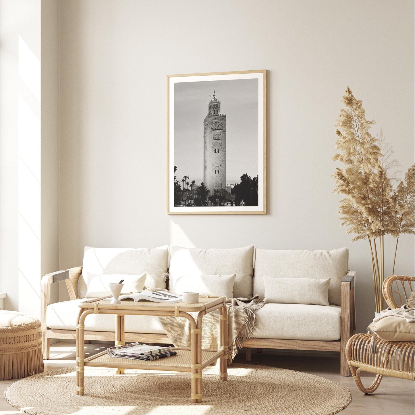 Koutoubia Mosque Print - Marrakech Architecture, Black and White Travel Photography - Matthew Webb Photography