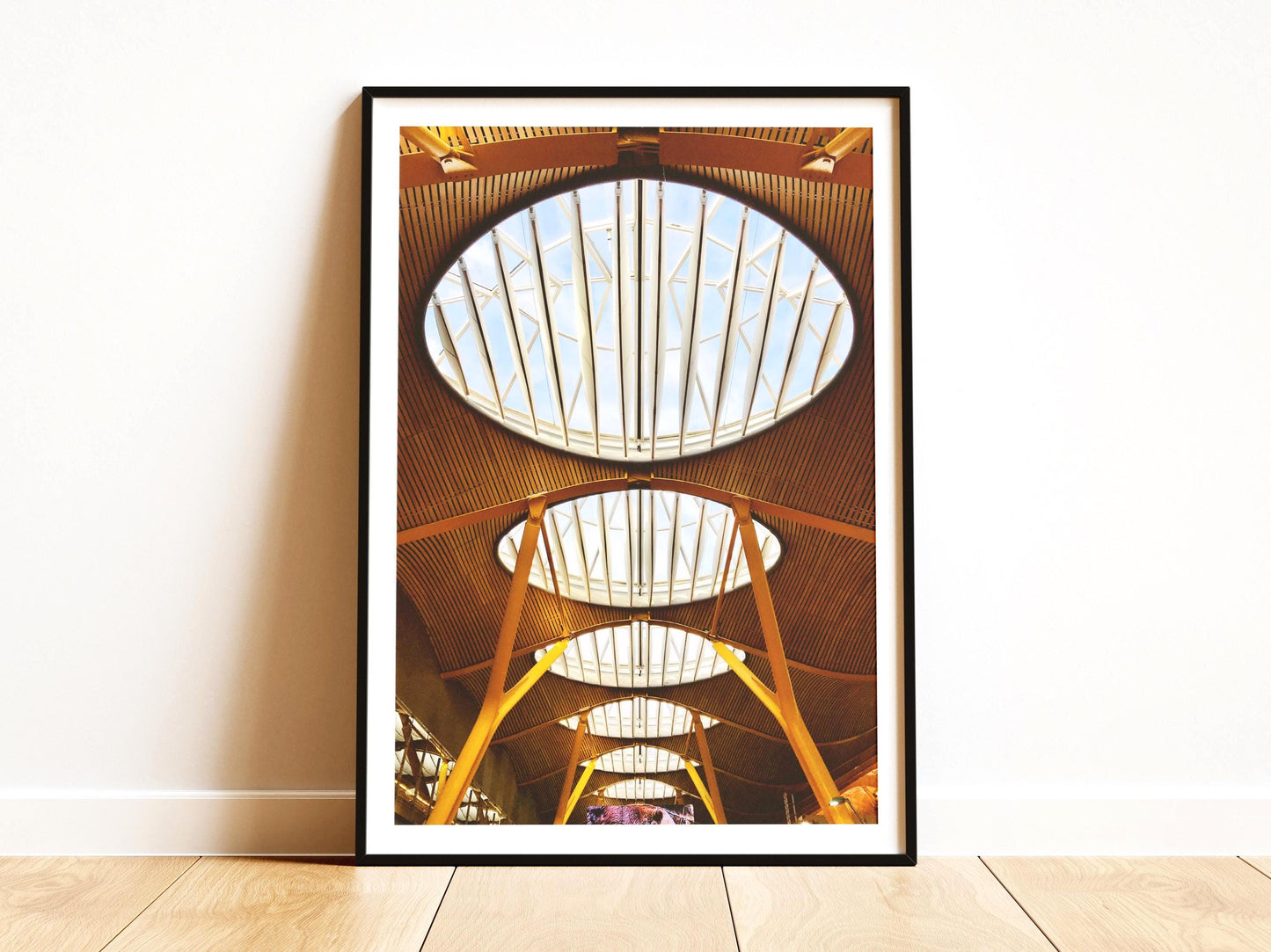 Richard Rogers Architecture Print - Modern Design Poster, Geometric Symmetry Photography, Madrid Barajas Airport