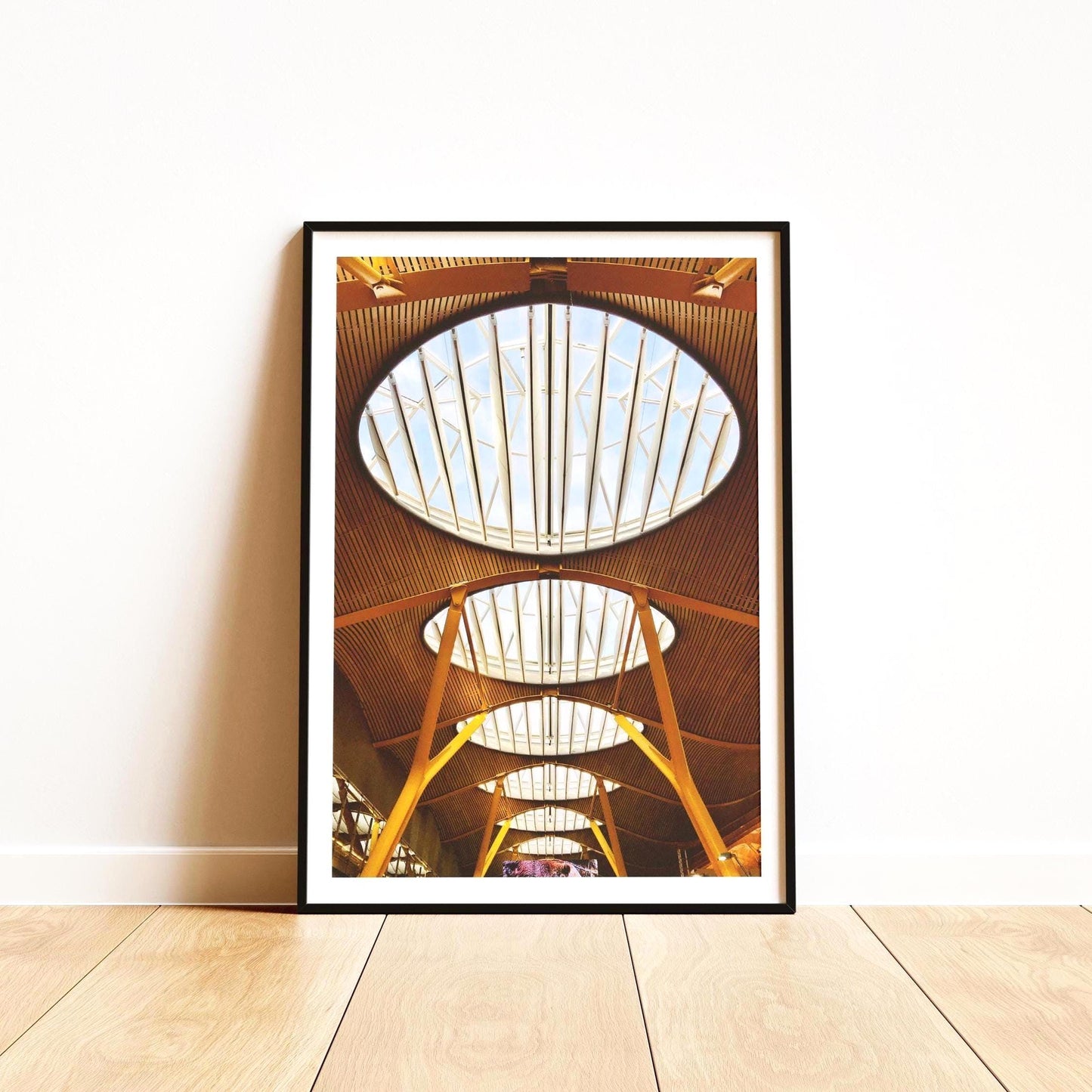 Richard Rogers Architecture Print - Modern Design Poster, Geometric Symmetry Photography, Madrid Barajas Airport