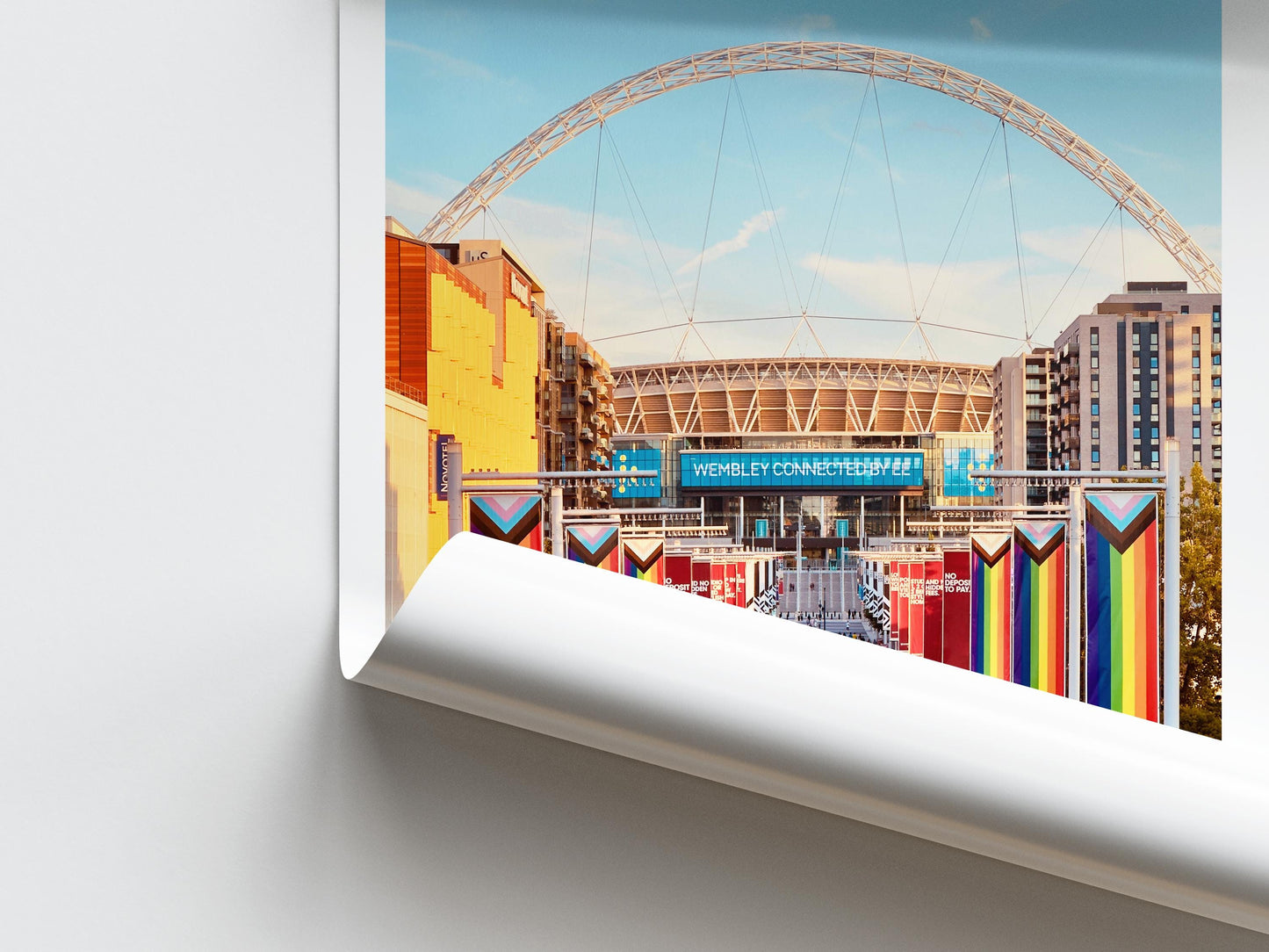 Wembley Stadium Print - England Football Wall Art, Football Photography, Framed Poster, Personalized text