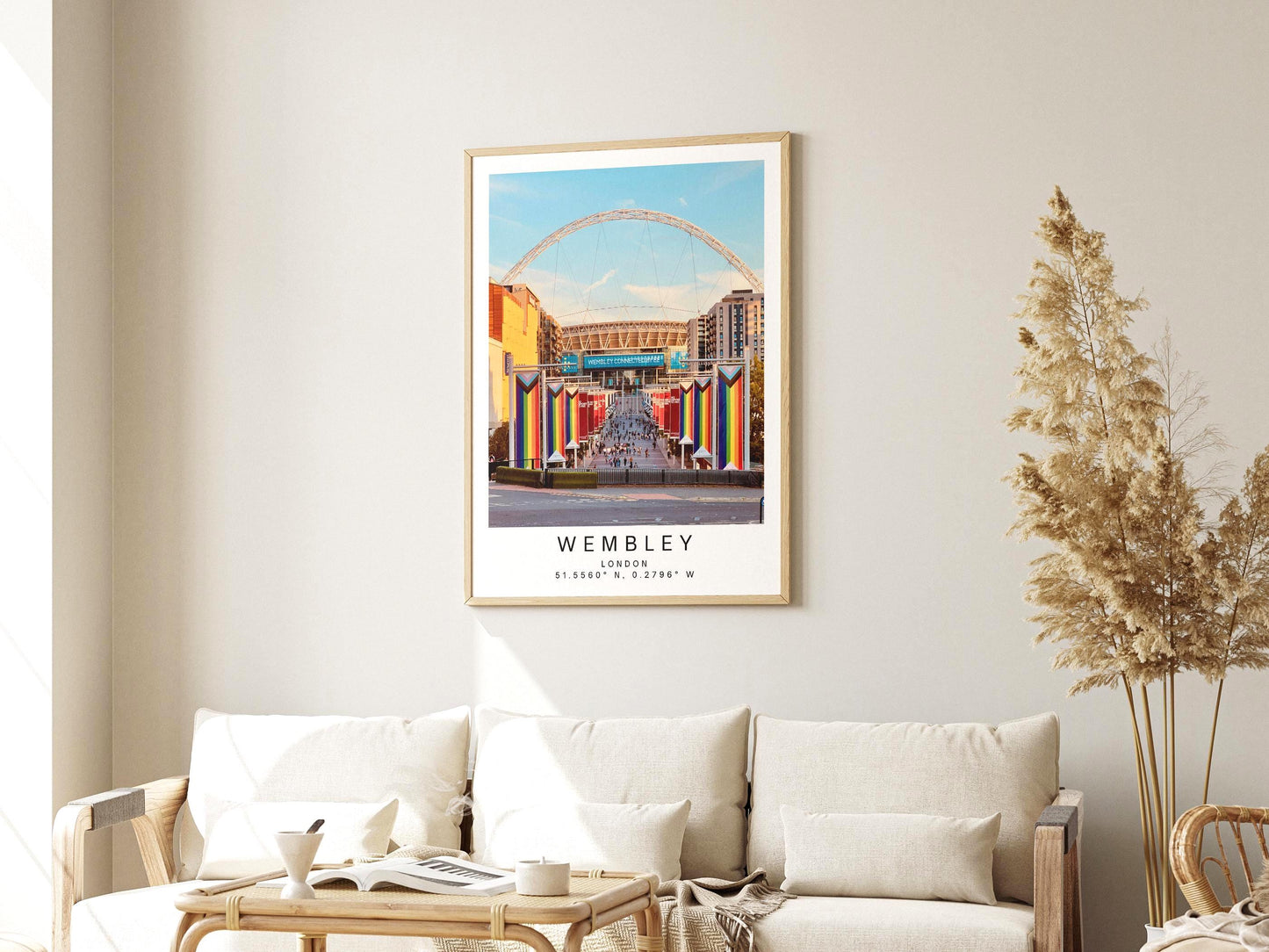 Wembley Stadium Print - England Football Wall Art, Football Photography, Framed Poster, Personalized text