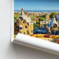 Barcelona Travel Print - Park Guell Spain Wall Art, Framed Minimalist Photography Decor, Architect Gift