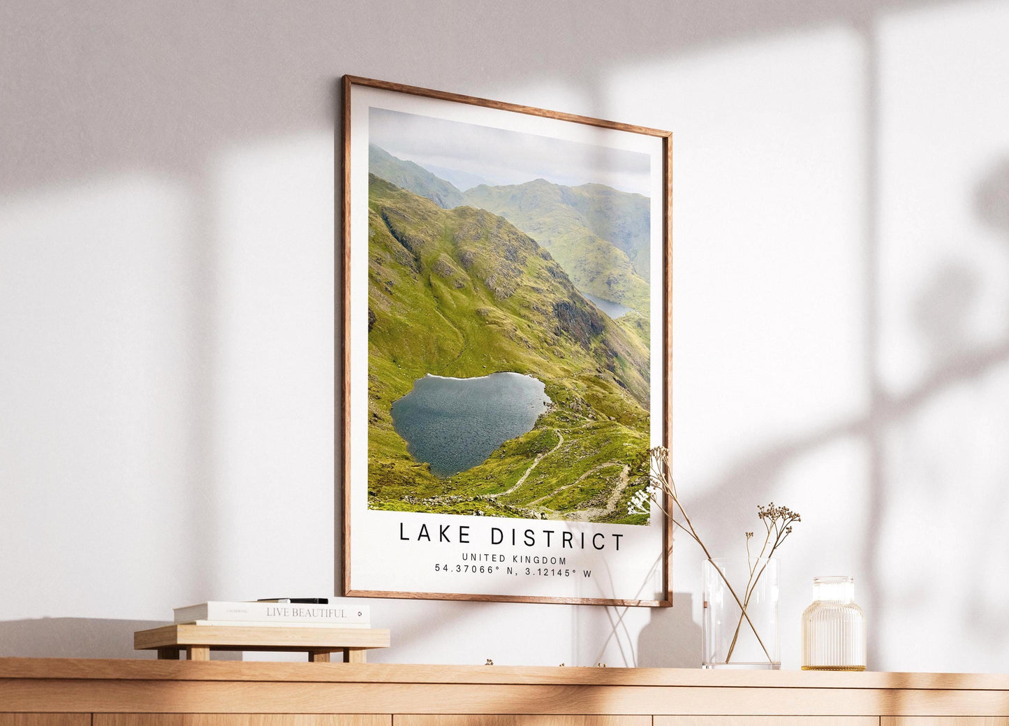 Lake District Print - National Park UK Travel Poster Wall Art, Personalized Hiking Gift