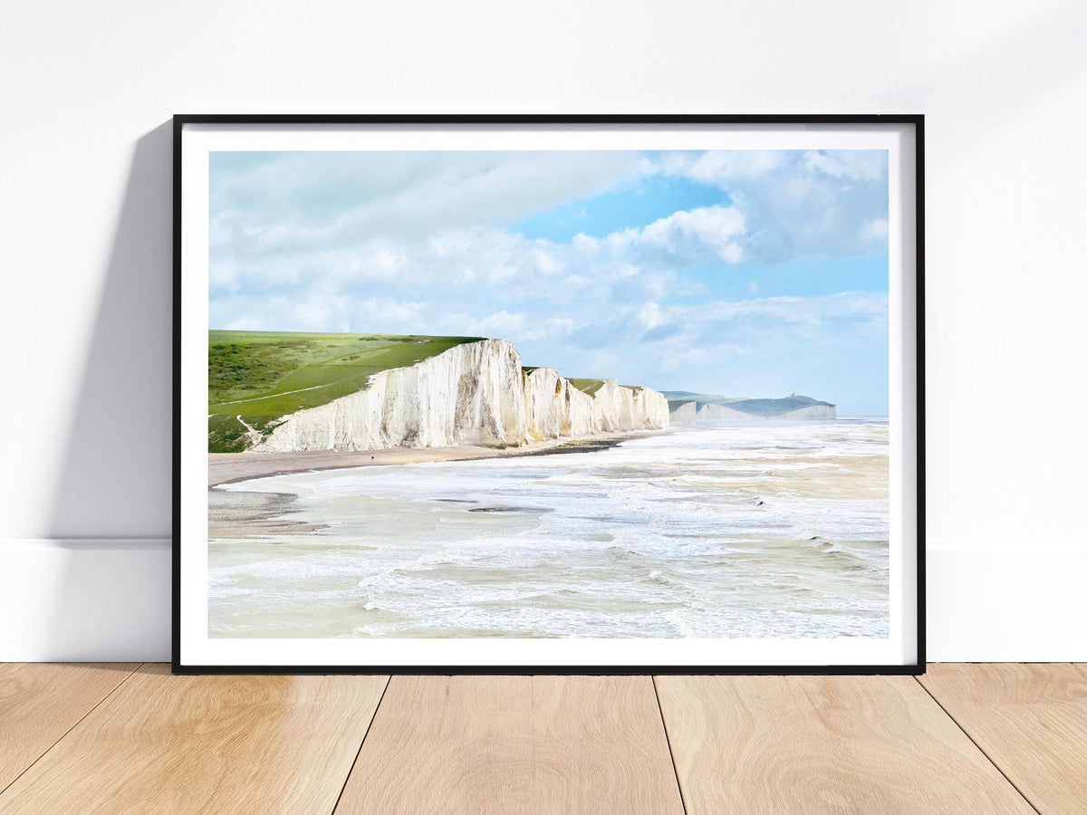Seven Sisters Chalk Cliffs Print - Coastal Wall Art, Beach Landscape Photography, Digital / Print / Framed - Matthew Webb Photography