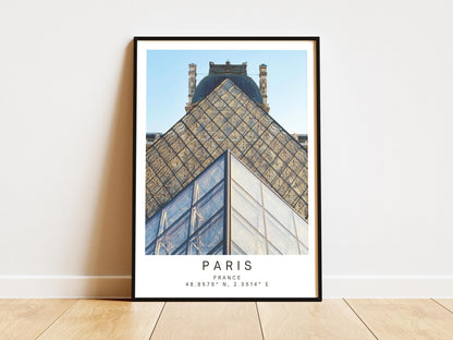 Louvre Pyramid Print - Paris Wall Art, French Architecture Travel Poster, Modern Photography - Matthew Webb Photography