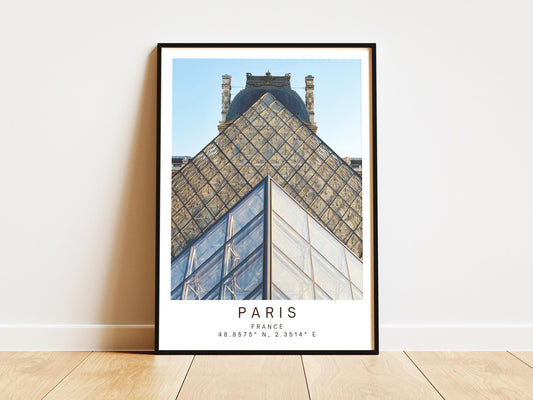 Louvre Pyramid Print - Paris Wall Art, French Architecture Travel Poster, Modern Photography - Matthew Webb Photography