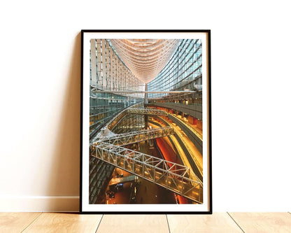 Tokyo Forum Print - Japanese Architecture, Geometric Photography Wall Art, Architect gift