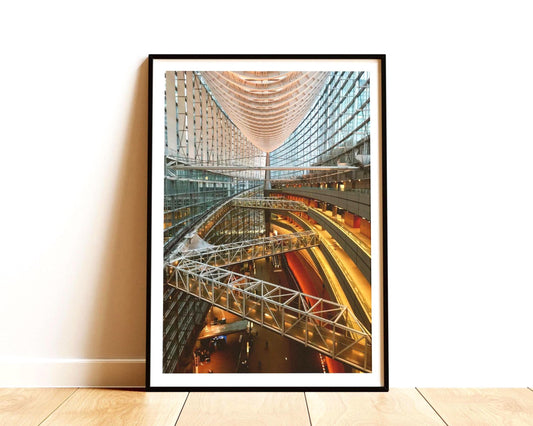Tokyo Forum Print - Japanese Architecture, Geometric Photography Wall Art, Architect gift