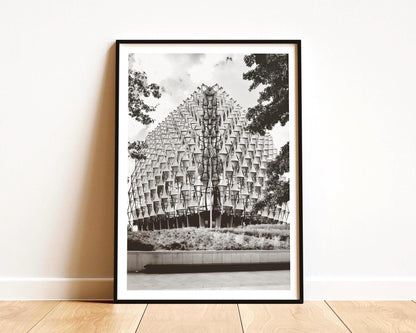 US Embassy Battersea London Print - Black and White Architecture Photography, Wall Art Decor - Matthew Webb Photography