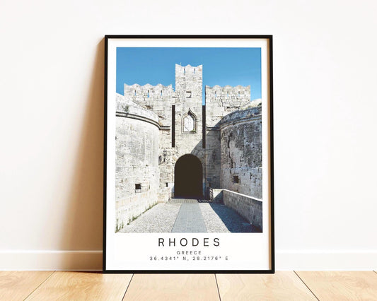 Rhodes Old Town Greece Print: Travel Photography Wall Art, Greek Island Poster Gift