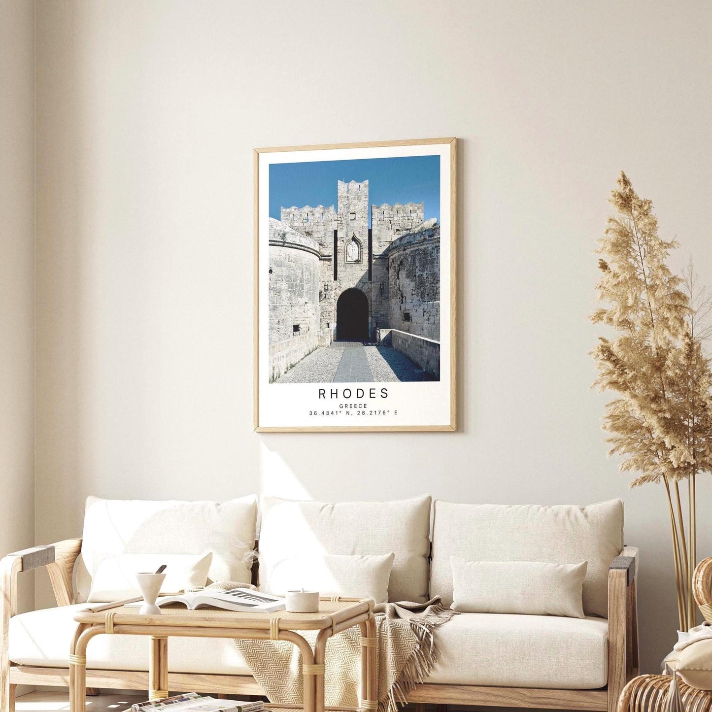 Rhodes Old Town Greece Print: Travel Photography Wall Art, Greek Island Poster Gift