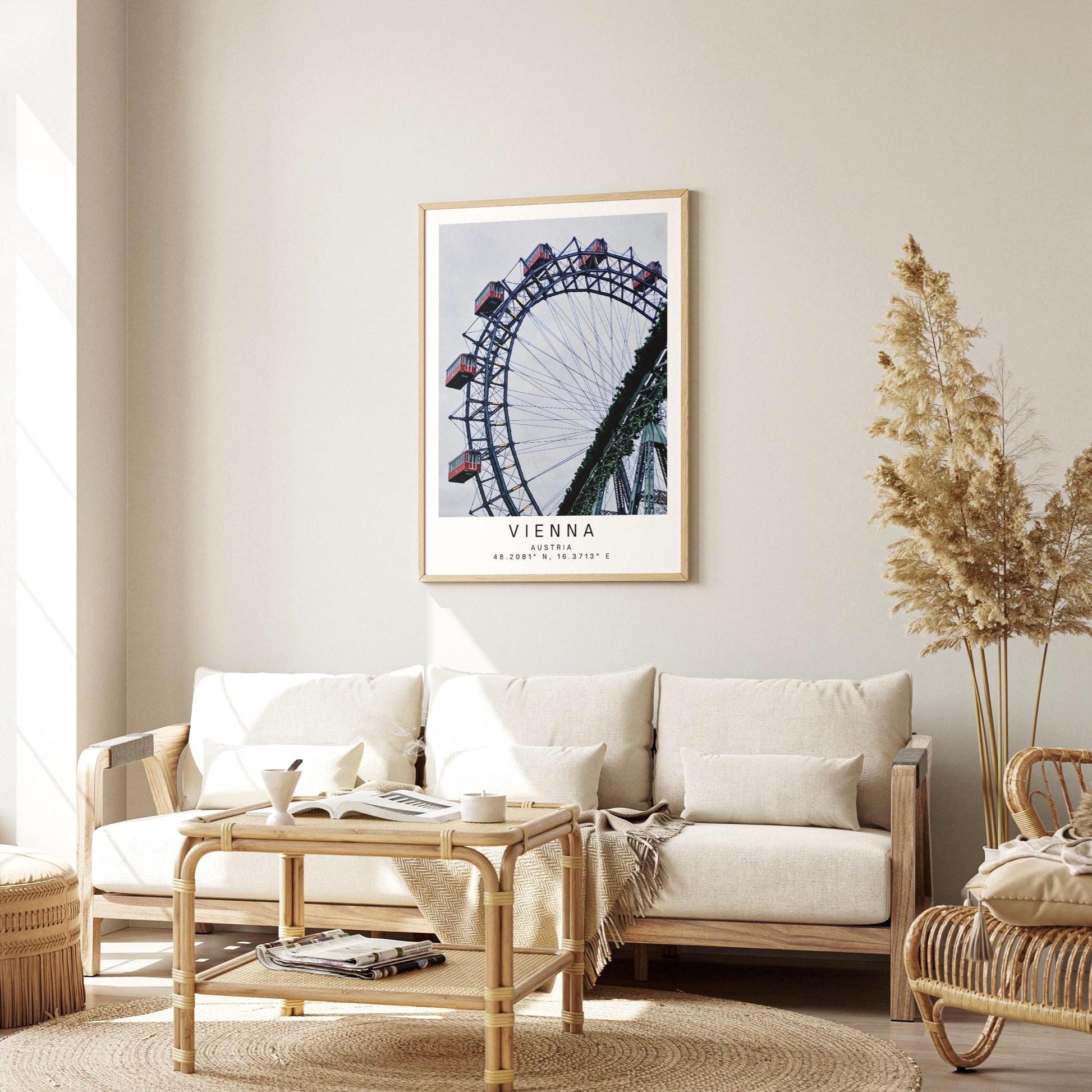 Vienna Prater Travel Print - Vintage Ferris Wheel, Austria Photography Wall Art, Personalized Poster Gift - Matthew Webb Photography