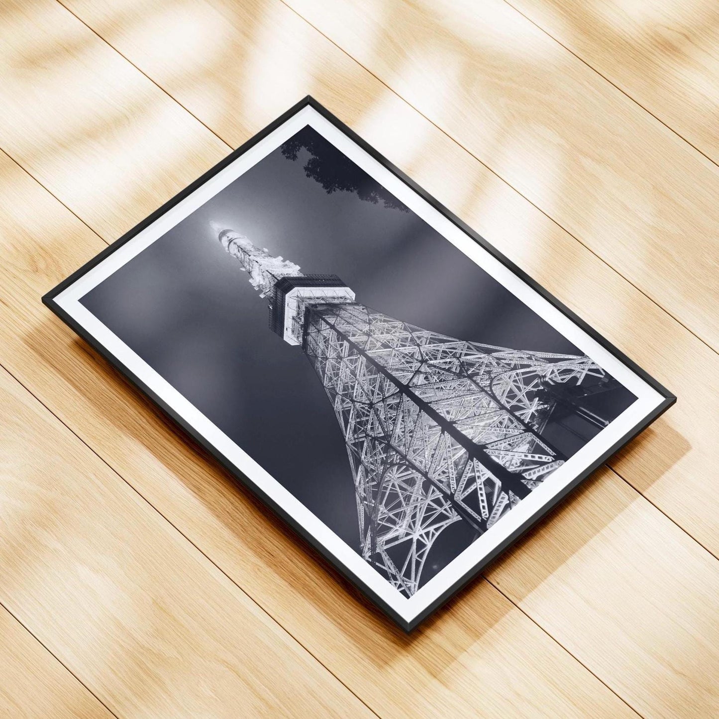 Tokyo Tower Black and White Photography Print, Japan Landmark Art, Modern Wall Decor - Matthew Webb Photography
