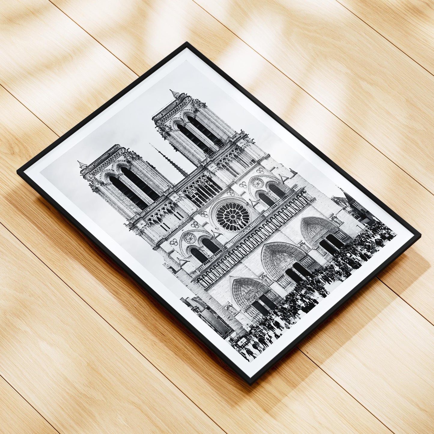 Notre Dame Cathedral Print - Black and white Paris Wall Art, Fine Art Photography Poster