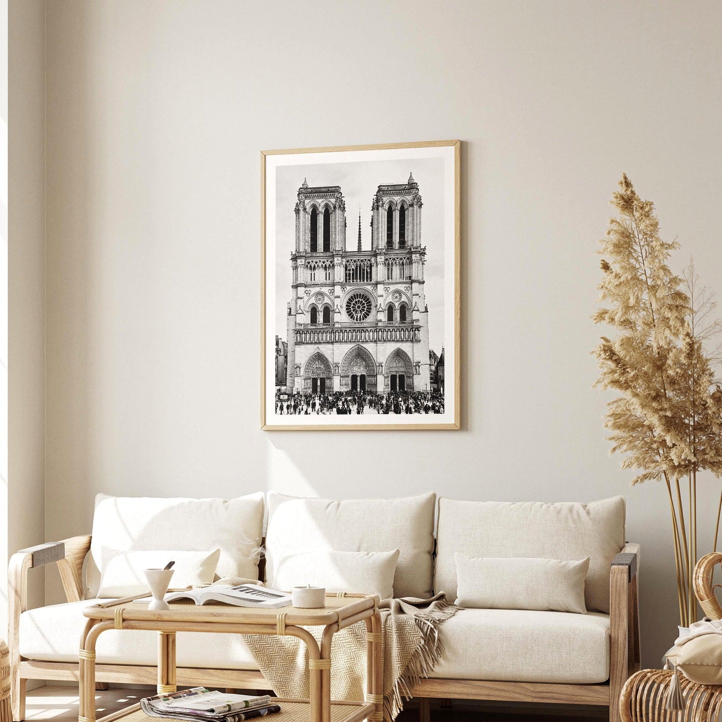 Notre Dame Cathedral Print - Black and white Paris Wall Art, Fine Art Photography Poster