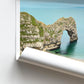 Durdle Door Print - Dorset Coastal Wall Art, Beach landscape, Framed Minimalist Photography