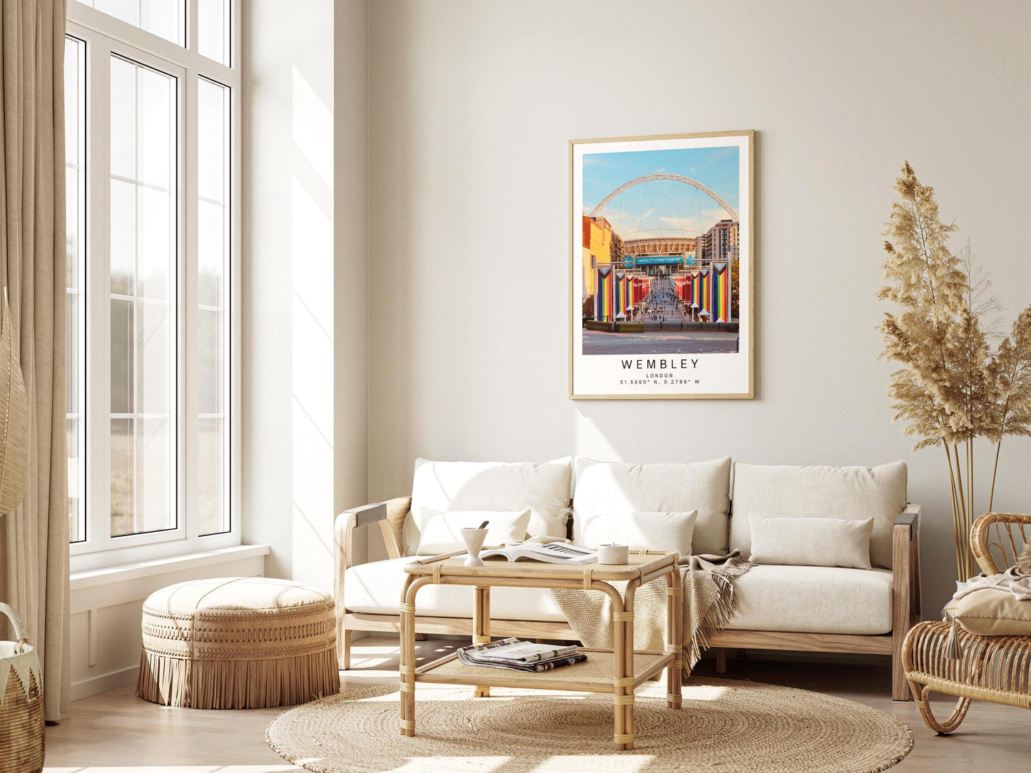 Wembley Stadium Print - England Football Wall Art, Football Photography, Framed Poster, Personalized text