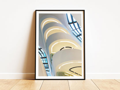 Zaha Hadid Poster - Vienna Architecture, Framed Modern Wall Art, Geometric Art Photography, Architect gift