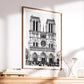 Notre Dame Cathedral Print - Black and white Paris Wall Art, Fine Art Photography Poster