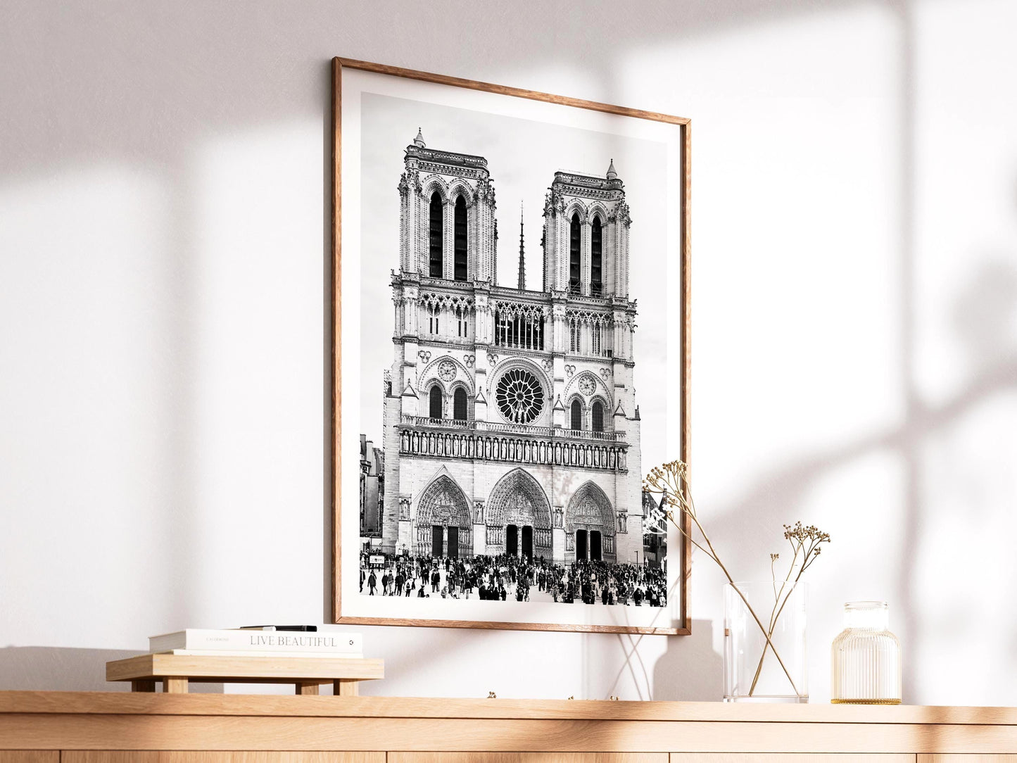 Notre Dame Cathedral Print - Black and white Paris Wall Art, Fine Art Photography Poster