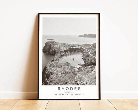 Lindos Acropolis Rhodes Print: Greek Island Travel Wall Art, Unique Photography, Greece Gift