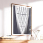 Black and White Geometric Architecture Print - Skylight - Vienna Central Station, Wall Art Gift - Matthew Webb Photography