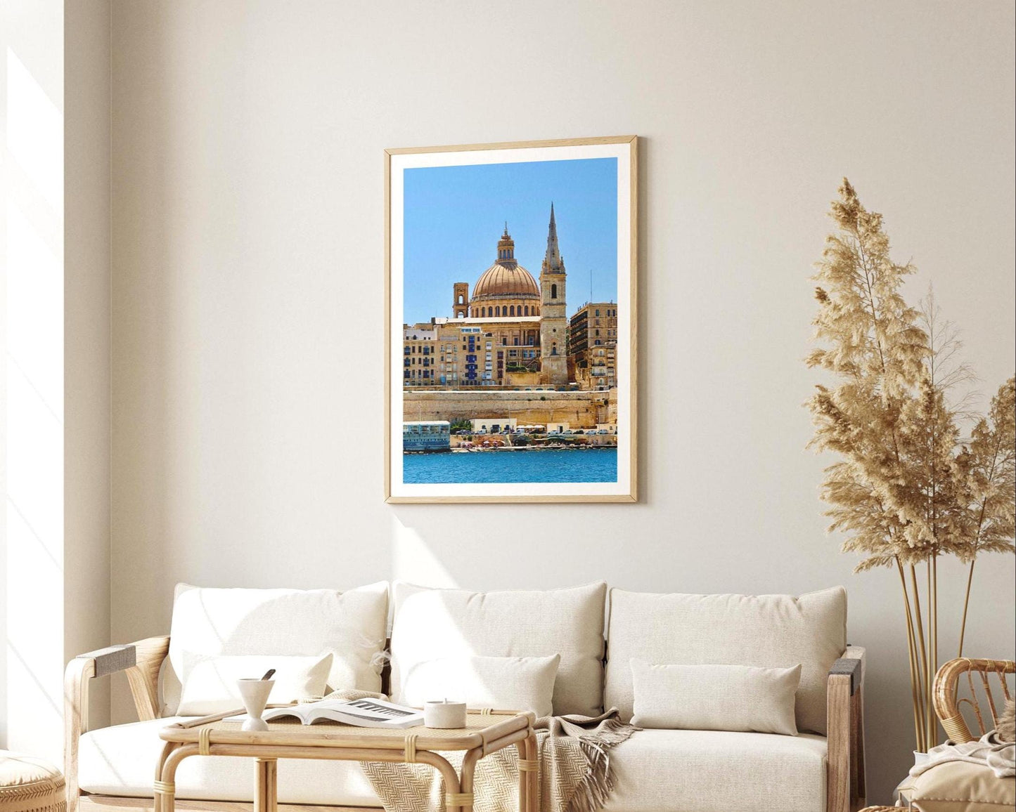 Malta Art Poster - Coastal Wall Decor, Photography Print, Mediterranean Architecture, Travel Gift