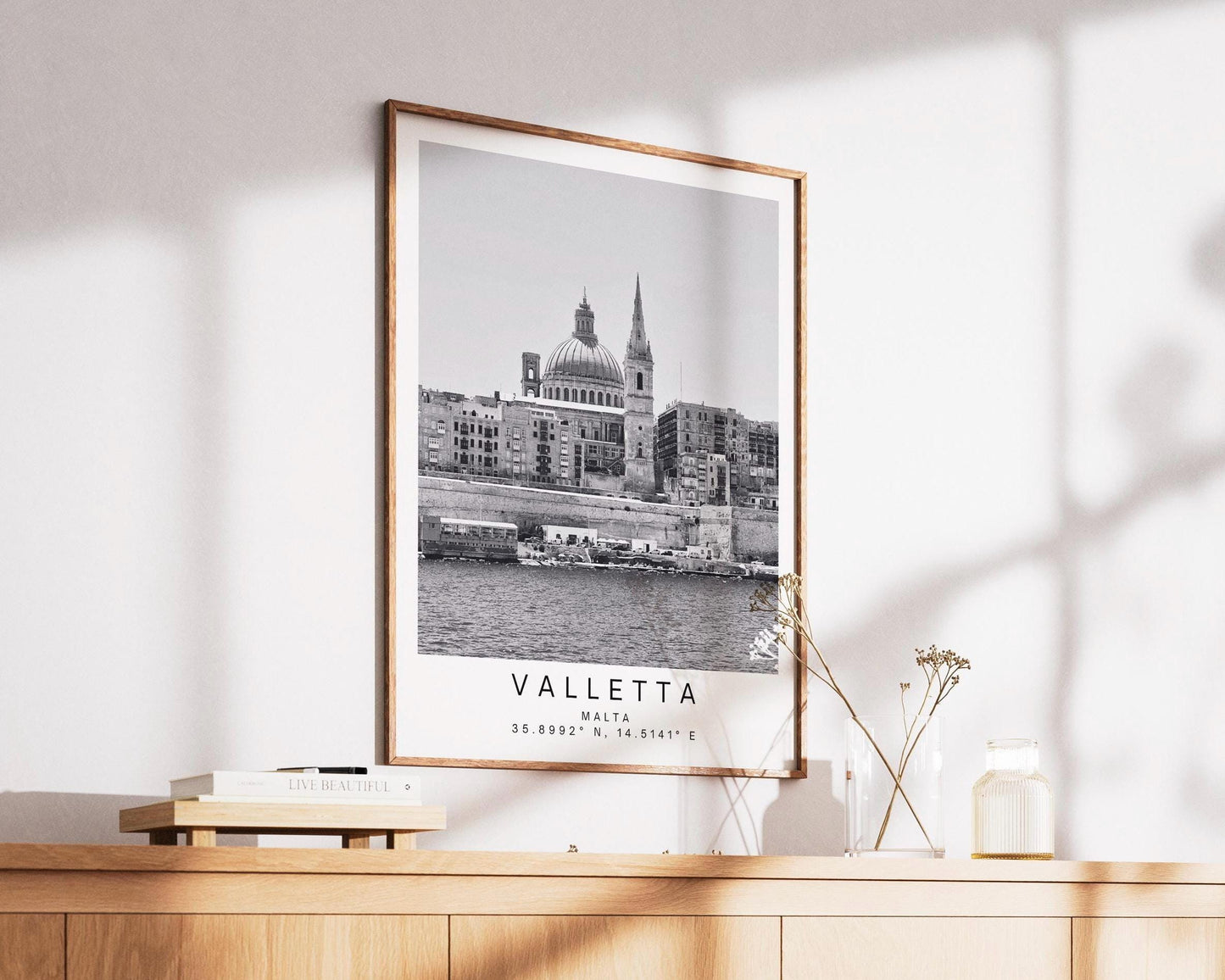 Valletta Malta Travel Print: Coastal City Photography Wall Art Poster, Personalisable