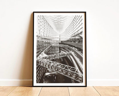 Tokyo Forum Wall Art Print - Black and White Geometric Poster, Japanese Architecture, Travel Gift