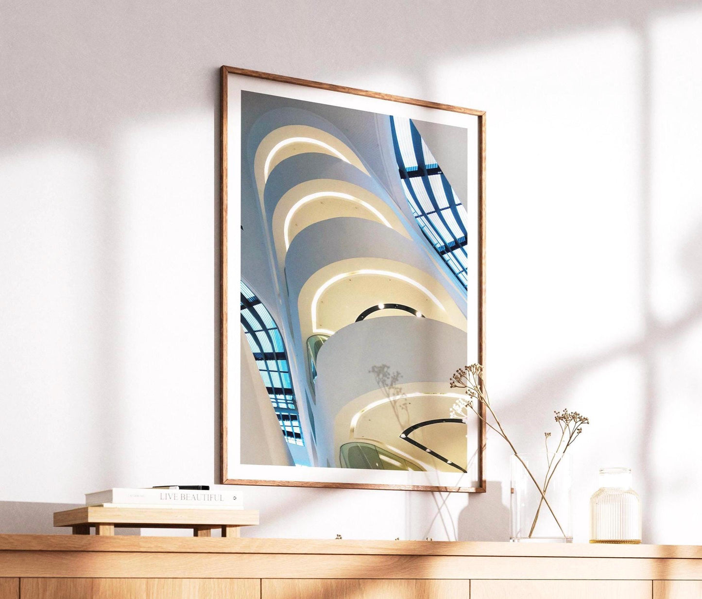Zaha Hadid Poster - Vienna Architecture, Framed Modern Wall Art, Geometric Art Photography, Architect gift