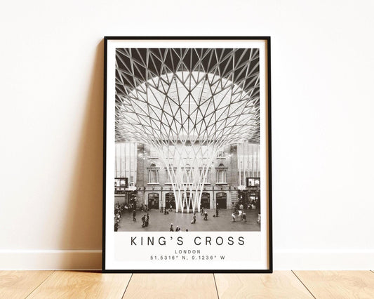 Kings Cross Station Print - London Travel Photography, Minimalist Wall Art