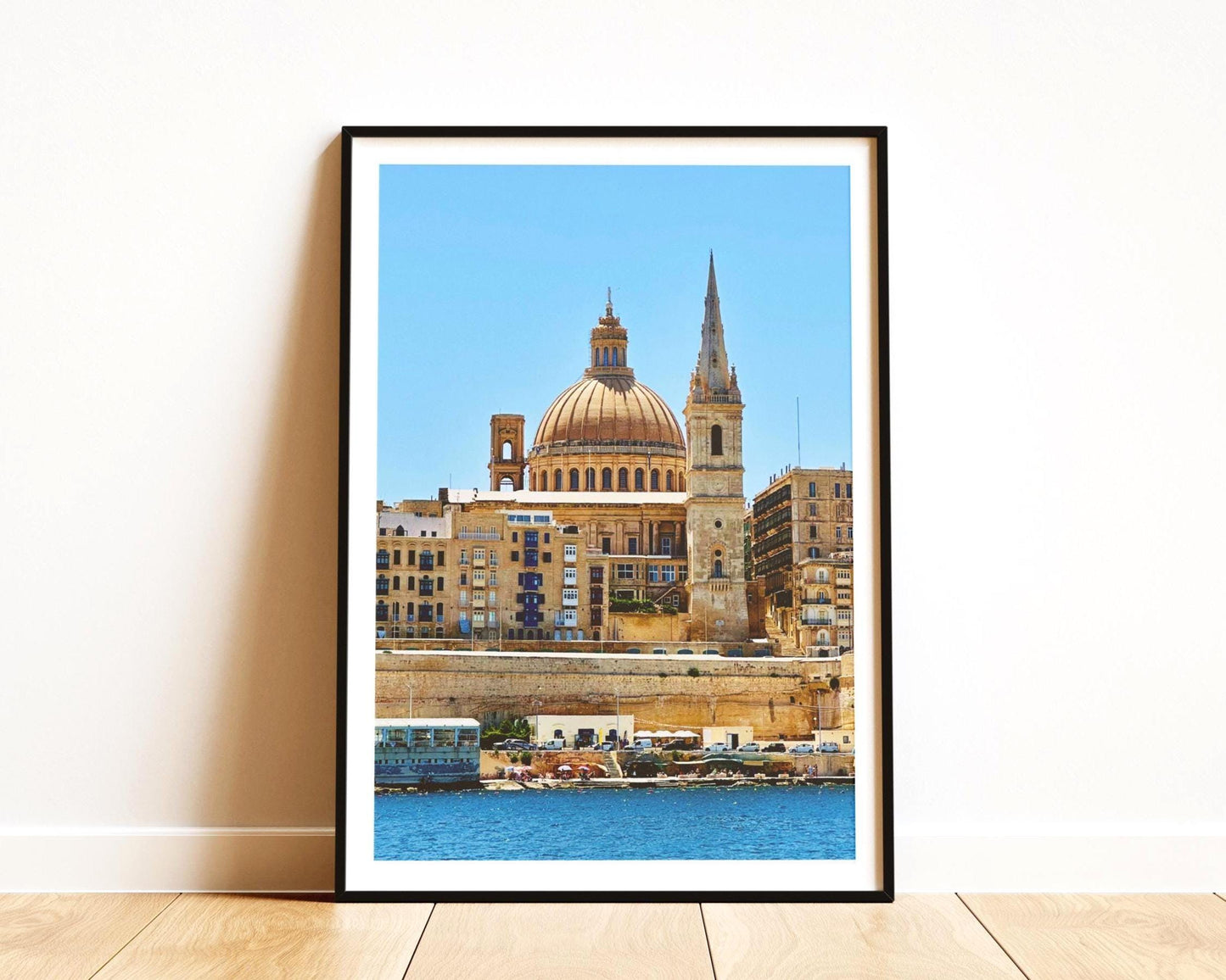 Malta Art Poster - Coastal Wall Decor, Photography Print, Mediterranean Architecture, Travel Gift