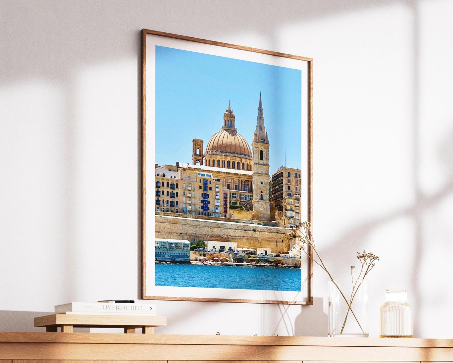 Malta Art Poster - Coastal Wall Decor, Photography Print, Mediterranean Architecture, Travel Gift