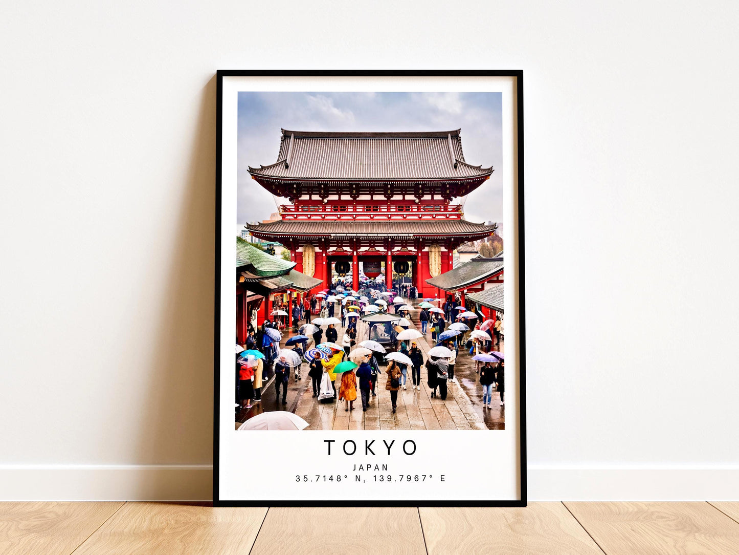 Senso Ji Temple Tokyo Print - Japanese Wall Art, Framed Minimalist Decor, Personalized Gift