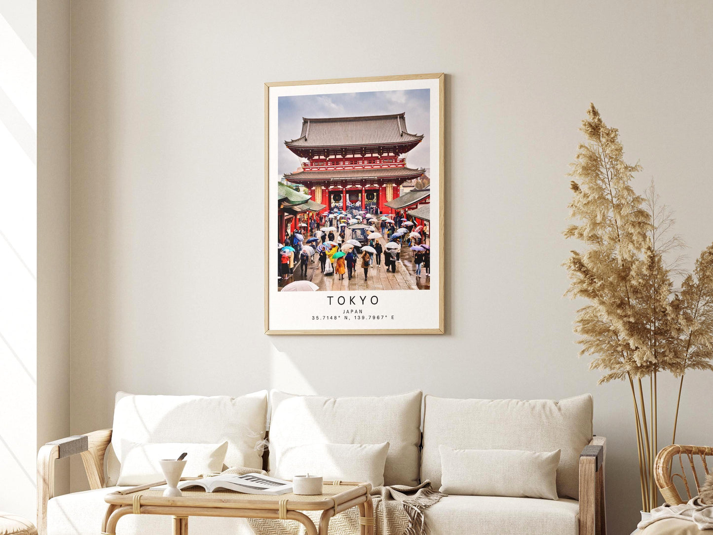 Senso Ji Temple Tokyo Print - Japanese Wall Art, Framed Minimalist Decor, Personalized Gift