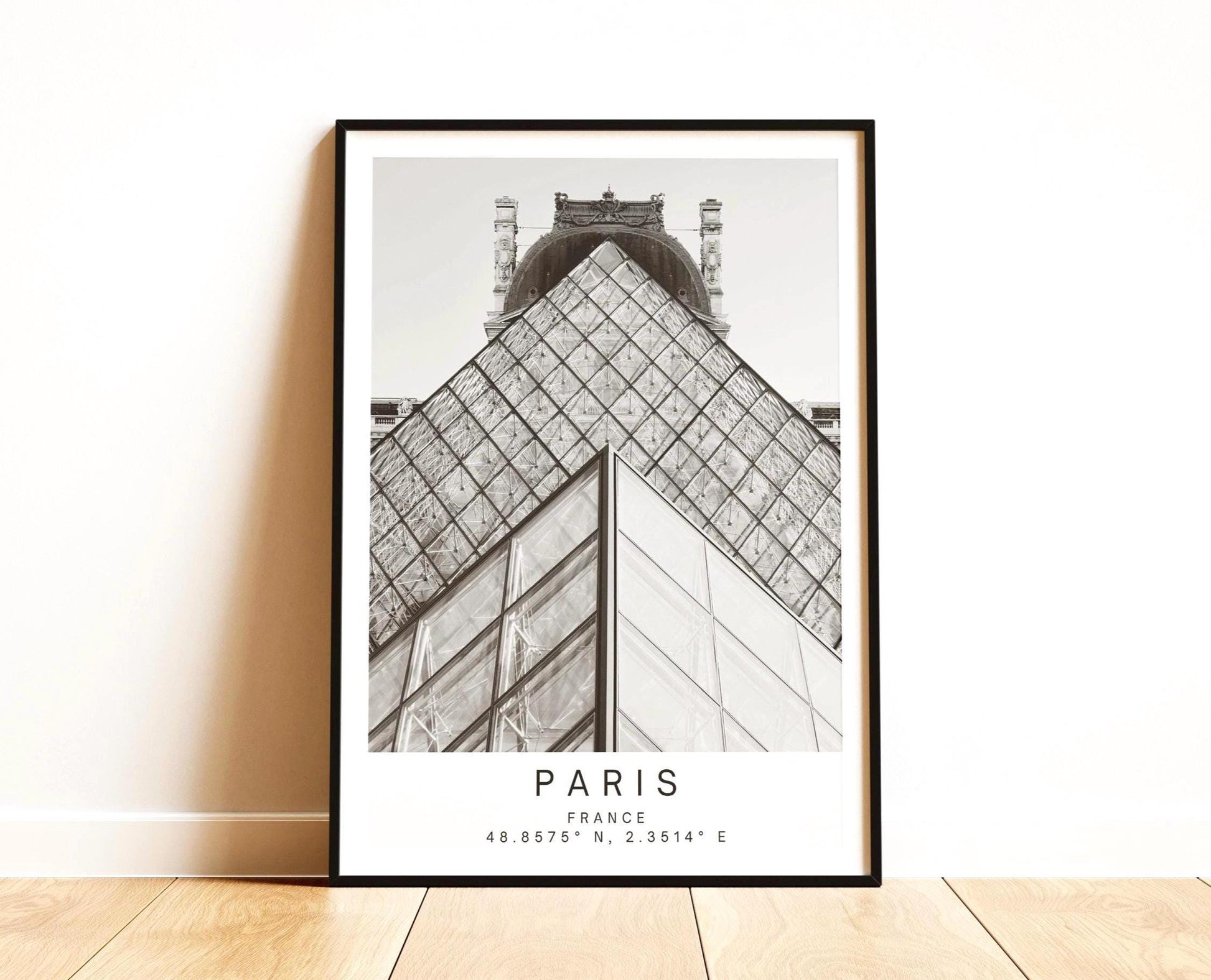 Louvre Print - Paris Wall Art, Black and White, French Architecture, Travel Photography Gift - Matthew Webb Photography