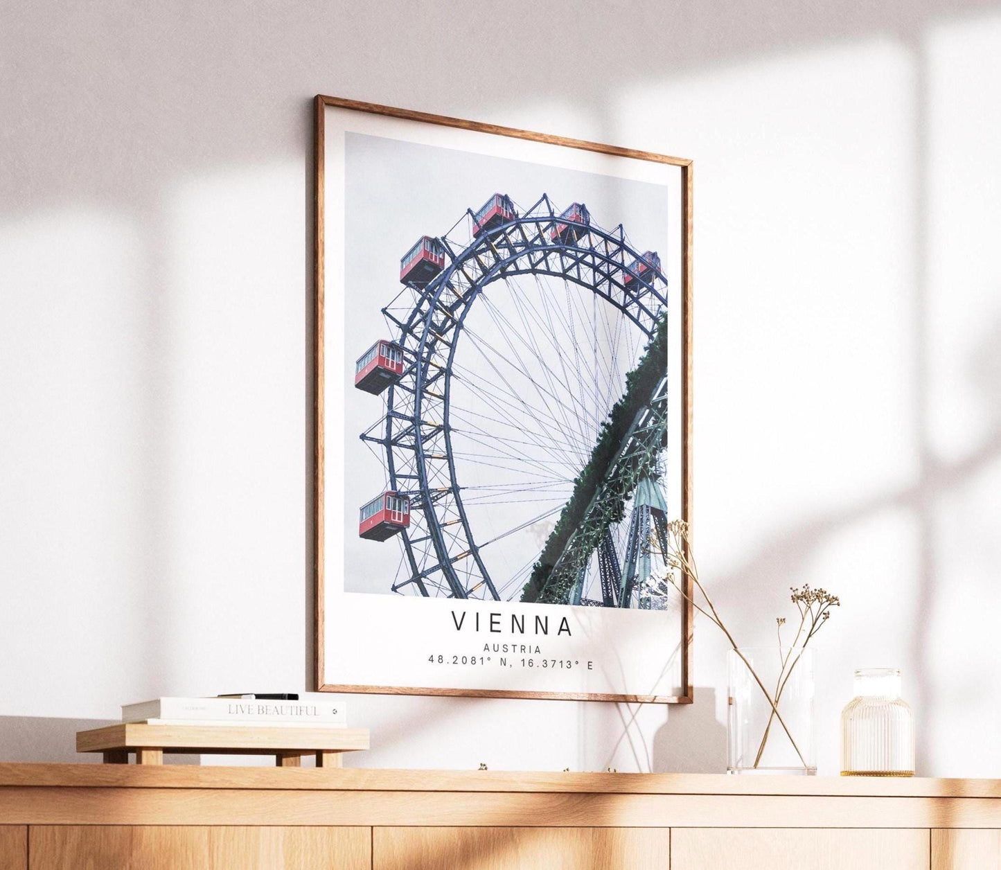 Vienna Prater Travel Print - Vintage Ferris Wheel, Austria Photography Wall Art, Personalized Poster Gift - Matthew Webb Photography