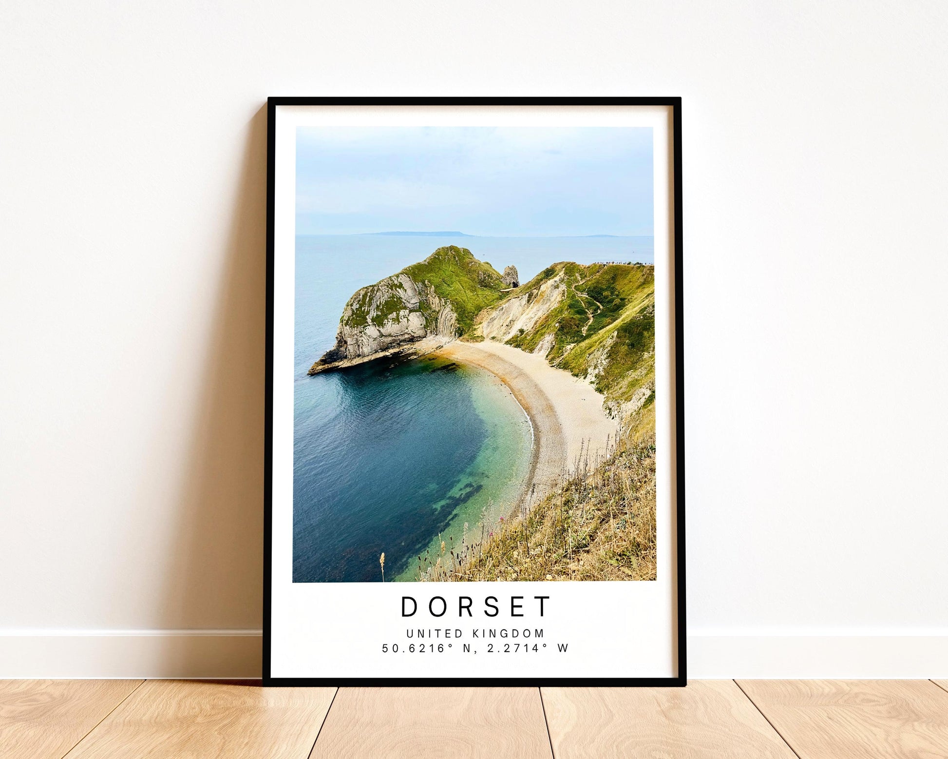 Jurassic Coast Travel Poster - Dorset Coastal Wall Art, Framed Photography, Personalized Gift - Matthew Webb Photography