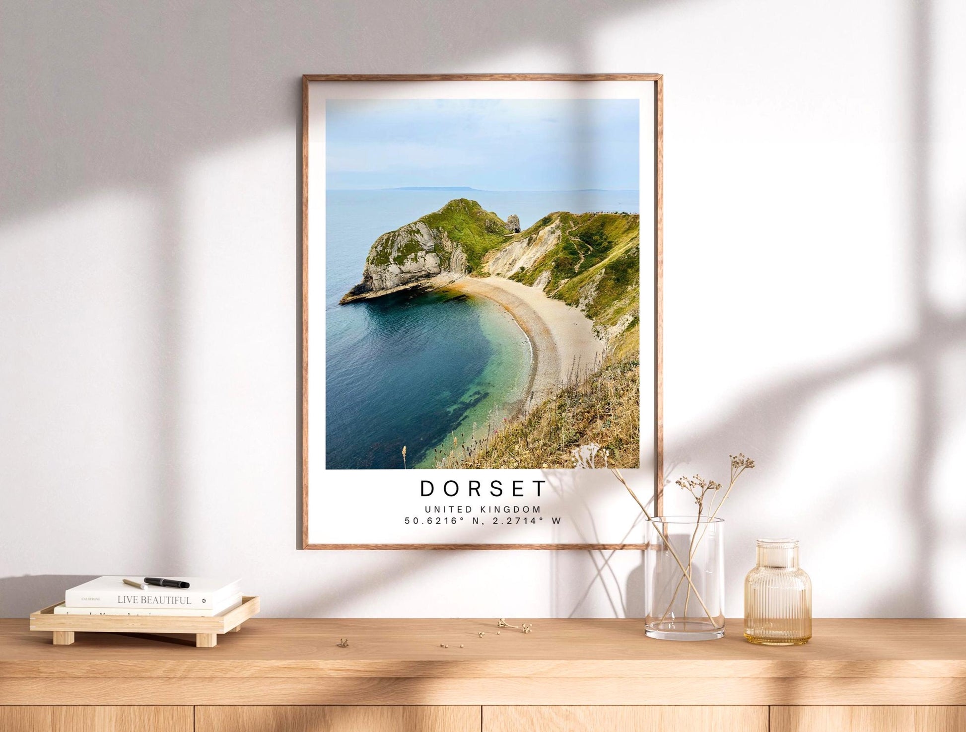 Jurassic Coast Travel Poster - Dorset Coastal Wall Art, Framed Photography, Personalized Gift - Matthew Webb Photography
